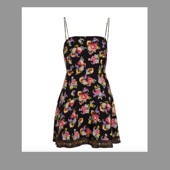 Alice + Olivia Glinda Printed Smocked Crepe Minidress - Picture 3 of 6